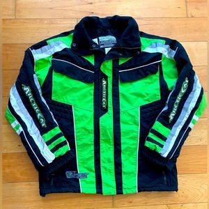 Arctic Cat X-Country V-Tex Black/Green Snowmobile Jacket Men’s MT
